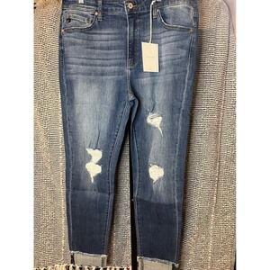 KanCan USA Womens Jeans Size 1531 High Rise Ankle Skinny Distressed Medium Wash